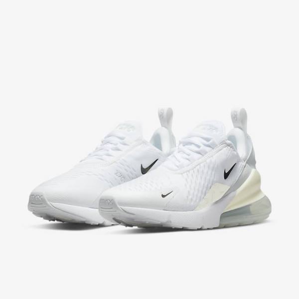 Nike Air Max 270 Ženske Tenisice Bijele Platine Metalne Srebrne | NK206GRM