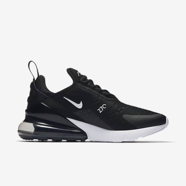 Nike Air Max 270 Ženske Tenisice Crne Bijele Tamno Sive | NK704MJT