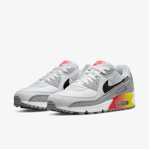 Nike Air Max 90 Air Max Month Muške Tenisice Sive Svijetlo Crvene Crne | NK498EQJ