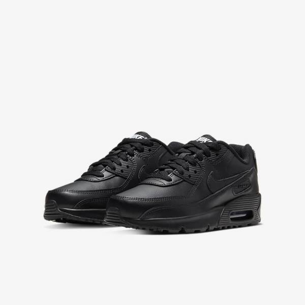 Nike Air Max 90 LTR Older Dječje Tenisice Crne Bijele | NK704OKN