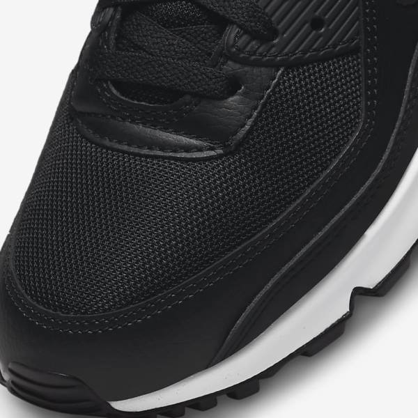 Nike Air Max 90 Muške Tenisice Crne Bijele Crvene | NK673BSM