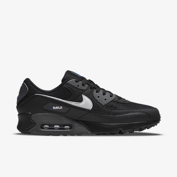 Nike Air Max 90 Muške Tenisice Crne Sive Bijele | NK295AOL