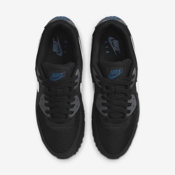 Nike Air Max 90 Muške Tenisice Crne Sive Bijele | NK295AOL