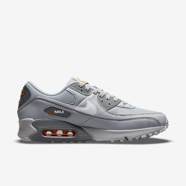 Nike Air Max 90 Muške Tenisice Sive Bijele | NK248XYL