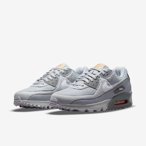 Nike Air Max 90 Muške Tenisice Sive Bijele | NK248XYL