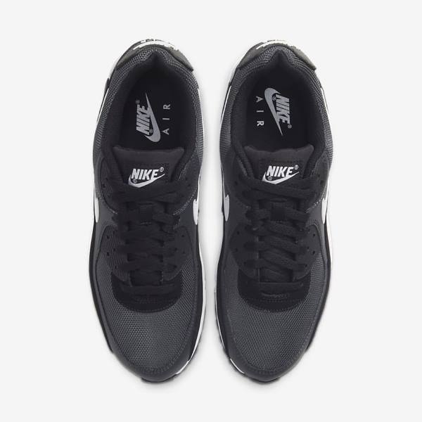 Nike Air Max 90 Muške Tenisice Sive Tamno Sive Crne Bijele | NK463VEW