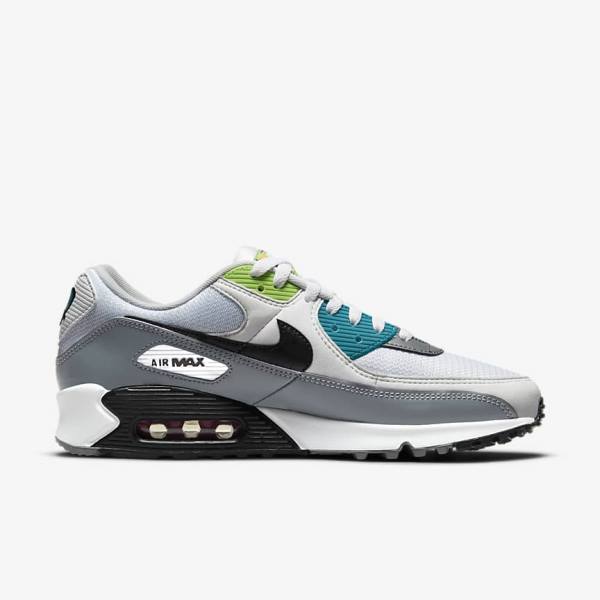 Nike Air Max 90 Premium Muške Tenisice Bijele Sive Crne | NK659KQL