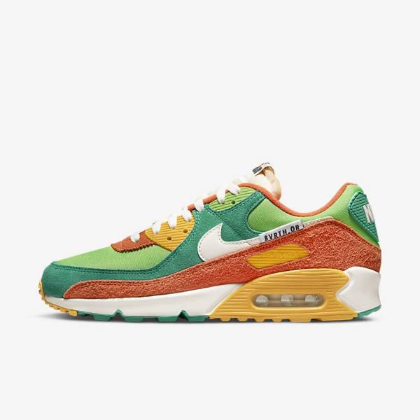 Nike Air Max 90 SE Muške Tenisice Zelene Narančaste Zelene | NK809NUM