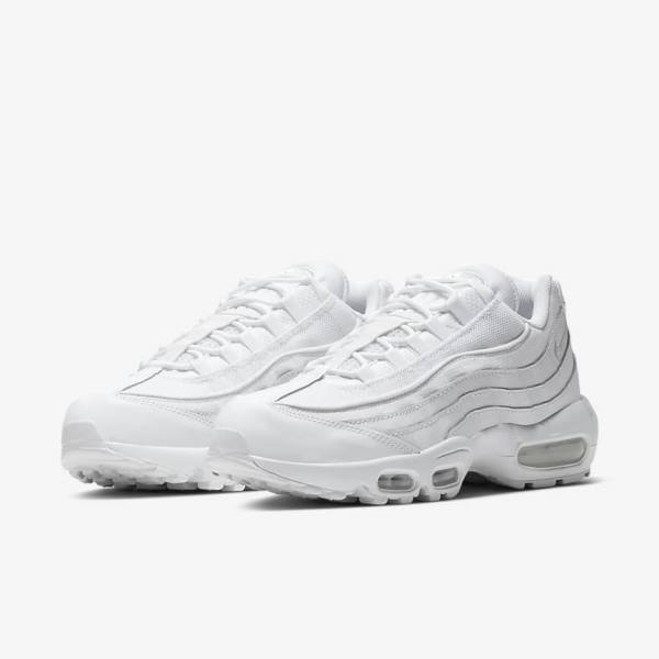 Nike Air Max 95 Essential Muške Tenisice Bijele Sive Bijele | NK420LXE