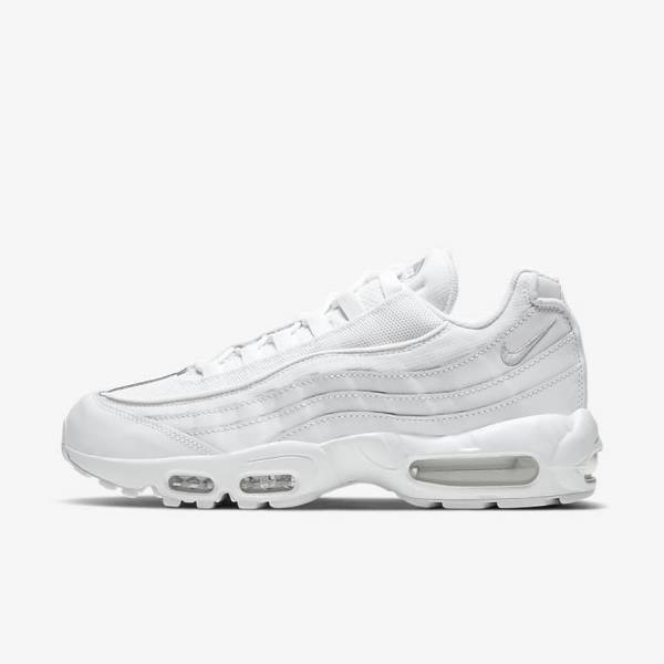 Nike Air Max 95 Essential Muške Tenisice Bijele Sive Bijele | NK420LXE