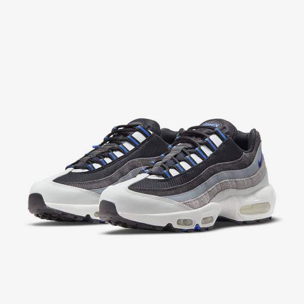 Nike Air Max 95 Muške Tenisice Crne Tamno Sive Plave | NK197WDG