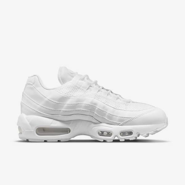 Nike Air Max 95 Ženske Tenisice Bijele Metalne Srebrne Bijele | NK370ZKW