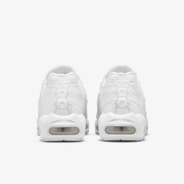 Nike Air Max 95 Ženske Tenisice Bijele Metalne Srebrne Bijele | NK370ZKW