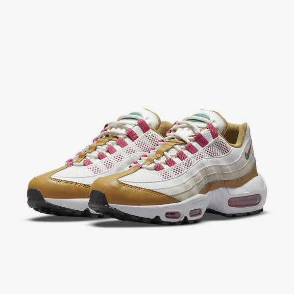 Nike Air Max 95 Ženske Tenisice Bijele Smeđe Zelene | NK493VDR