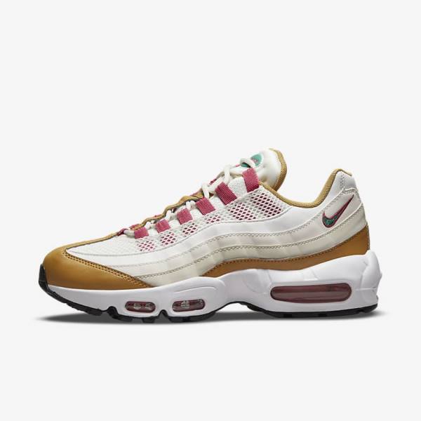 Nike Air Max 95 Ženske Tenisice Bijele Smeđe Zelene | NK493VDR