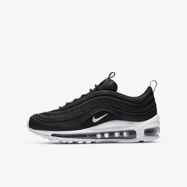 Nike Air Max 97 Older Dječje Tenisice Crne Bijele | NK561MCP