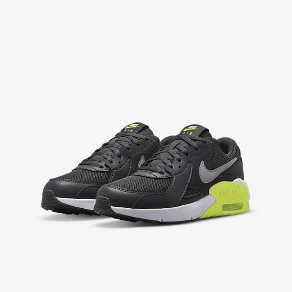 Nike Air Max Excee Older Dječje Tenisice Tamno Sive Crne Sive | NK391CST