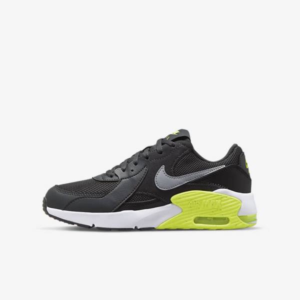 Nike Air Max Excee Older Dječje Tenisice Tamno Sive Crne Sive | NK391CST