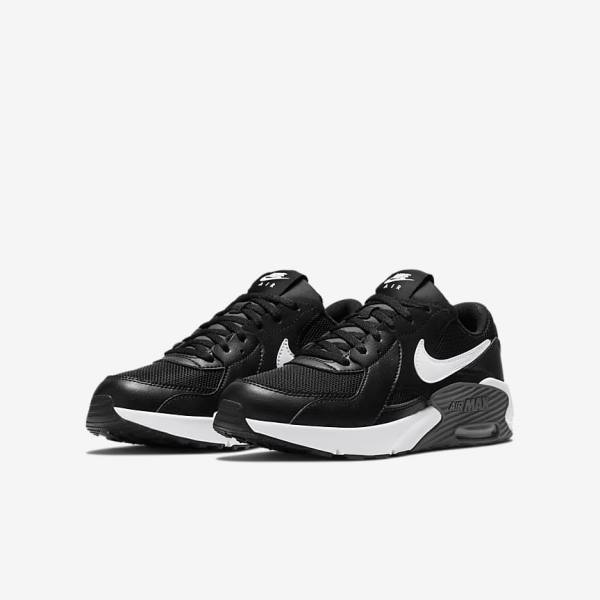 Nike Air Max Excee Older Dječje Tenisice Crne Tamno Sive Bijele | NK897HMQ