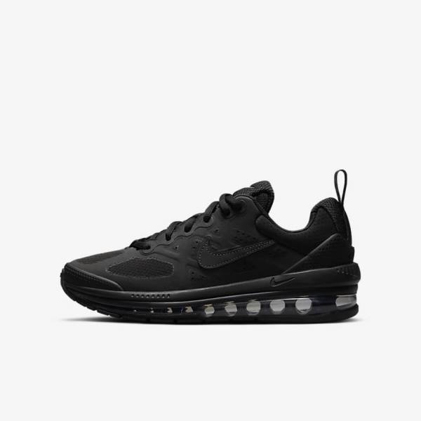 Nike Air Max Genome Older Dječje Cipele Za Hodanje Crne Tamno Sive | NK872REL