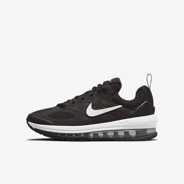 Nike Air Max Genome Older Dječje Tenisice Crne Tamno Sive Bijele | NK463LQO