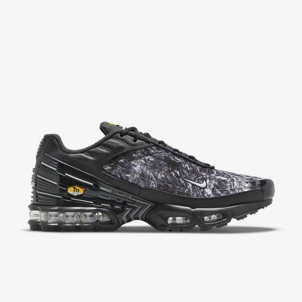 Nike Air Max Plus 3 Muške Tenisice Crne Tamno Sive Bijele | NK143UTD