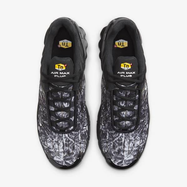 Nike Air Max Plus 3 Muške Tenisice Crne Tamno Sive Bijele | NK143UTD