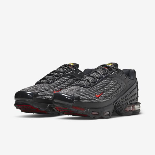 Nike Air Max Plus 3 Muške Tenisice Crne Srebrne Crvene | NK975EXN