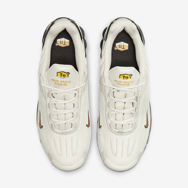 Nike Air Max Plus 3 Muške Tenisice Svijetlo Bež Crne Srebrne Zlatne | NK795RMA