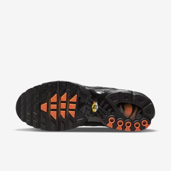 Nike Air Max Plus Muške Tenisice Crne Narančaste Sive Bijele | NK627WSY