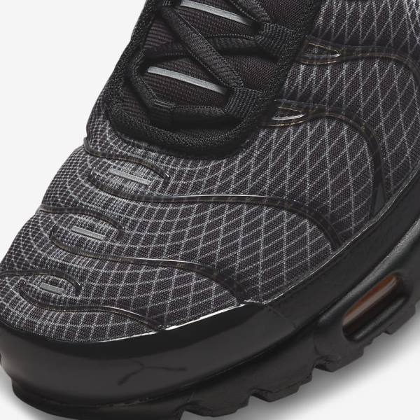 Nike Air Max Plus Muške Tenisice Crne Narančaste Sive Bijele | NK627WSY