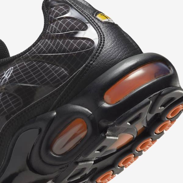 Nike Air Max Plus Muške Tenisice Crne Narančaste Sive Bijele | NK627WSY