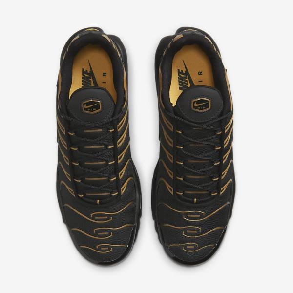 Nike Air Max Plus Muške Tenisice Crne Smeđe Zlatne | NK809EFN