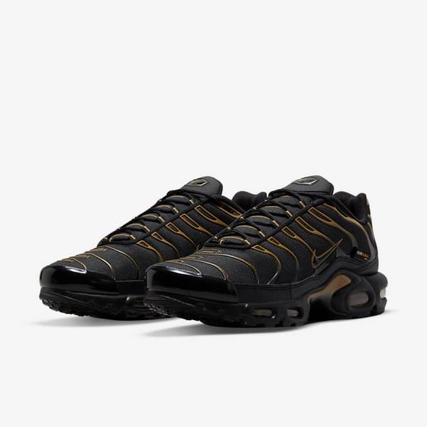 Nike Air Max Plus Muške Tenisice Crne Smeđe Zlatne | NK809EFN