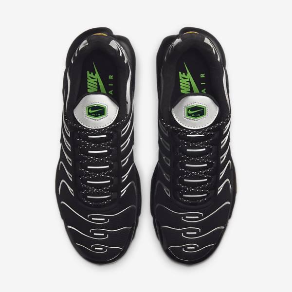 Nike Air Max Plus Muške Tenisice Crne Zelene Metalne Srebrne Crne | NK716KDS