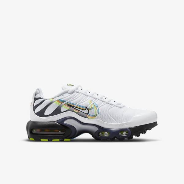 Nike Air Max Plus Older Dječje Tenisice Bijele Sive Plave | NK094XSC