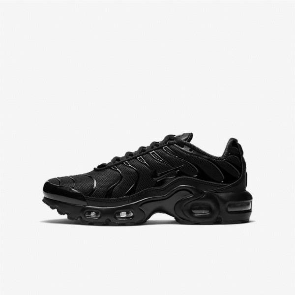 Nike Air Max Plus Older Dječje Tenisice Crne | NK419QBC