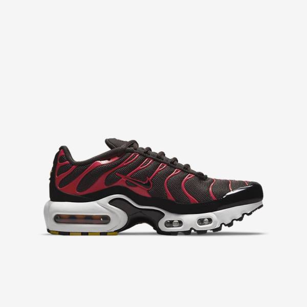 Nike Air Max Plus Older Dječje Tenisice Sive Crvene Bijele Crne | NK527XMN