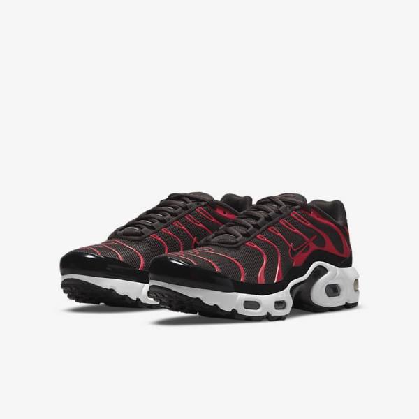 Nike Air Max Plus Older Dječje Tenisice Sive Crvene Bijele Crne | NK527XMN