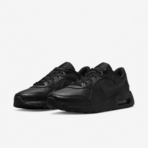 Nike Air Max SC Leather Muške Tenisice Crne | NK567SOZ