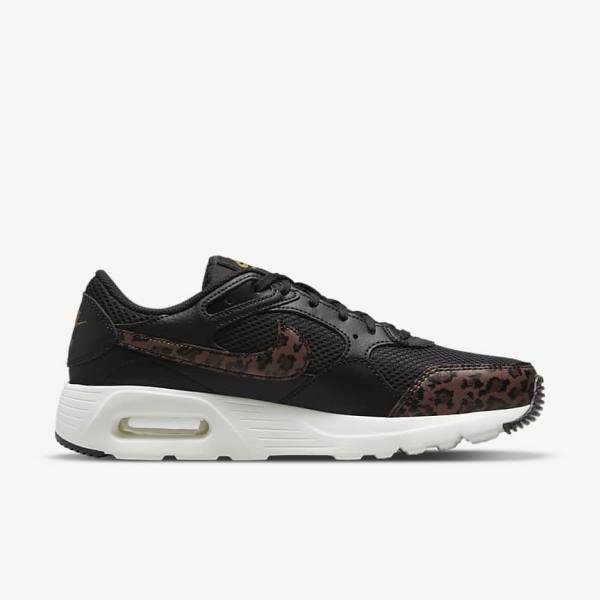 Nike Air Max SC Ženske Tenisice Crne Metalne Zlatne Smeđe | NK189REV