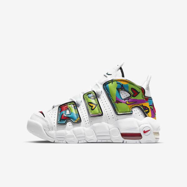 Nike Air More Uptempo Older Dječje Tenisice Bijele | NK029VNH