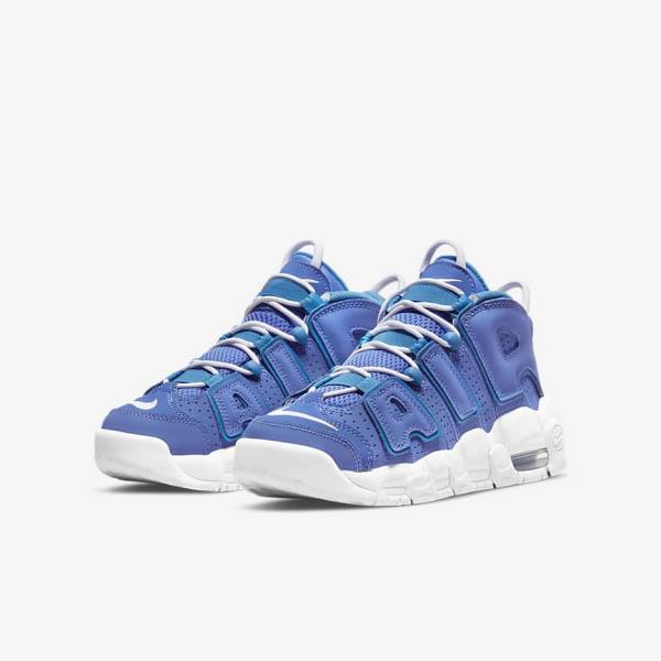 Nike Air More Uptempo Older Dječje Tenisice Plave Bijele | NK390XRE