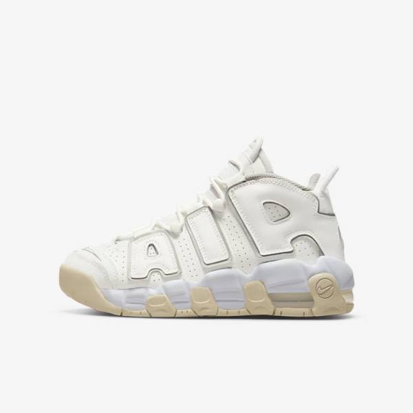 Nike Air More Uptempo Older Dječje Tenisice Bijele Smeđe Svijetlo | NK561UDT