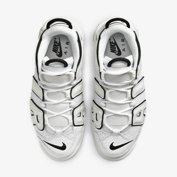 Nike Air More Uptempo Ženske Tenisice Bijele Crne | NK726XYF