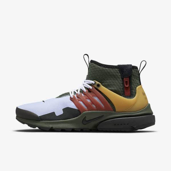 Nike Air Presto Mid Utility Muške Tenisice Tamno Sive Zelene Crne | NK672YMV