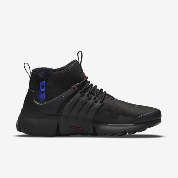 Nike Air Presto Mid Utility Muške Tenisice Crne Tamno Sive Plave Crvene | NK753LWV