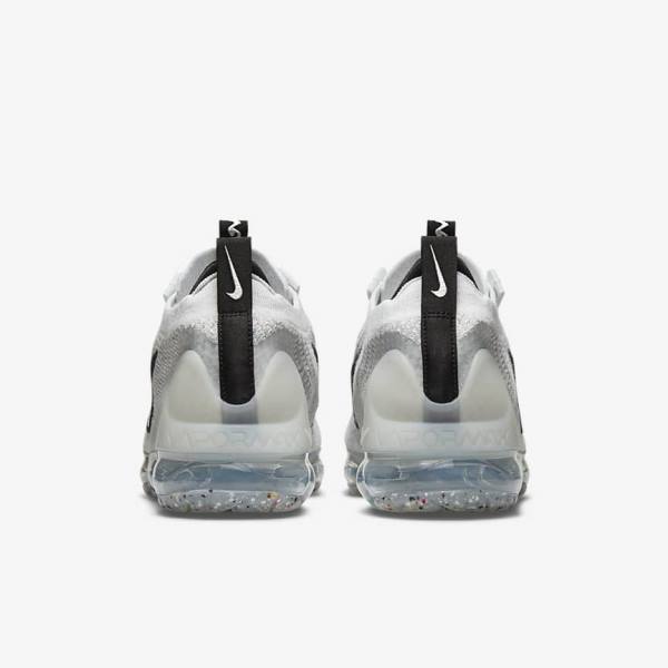 Nike Air VaporMax 2021 FK Muške Tenisice Bijele Crne Metalne Srebrne | NK071VDY