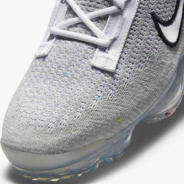 Nike Air VaporMax 2021 FK Muške Tenisice Bijele Crne Metalne Srebrne | NK071VDY