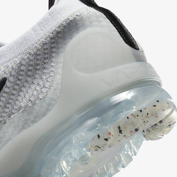 Nike Air VaporMax 2021 FK Muške Tenisice Bijele Crne Metalne Srebrne | NK071VDY